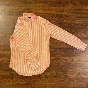 Men's Polo Ralph Lauren Orange/White Button Down